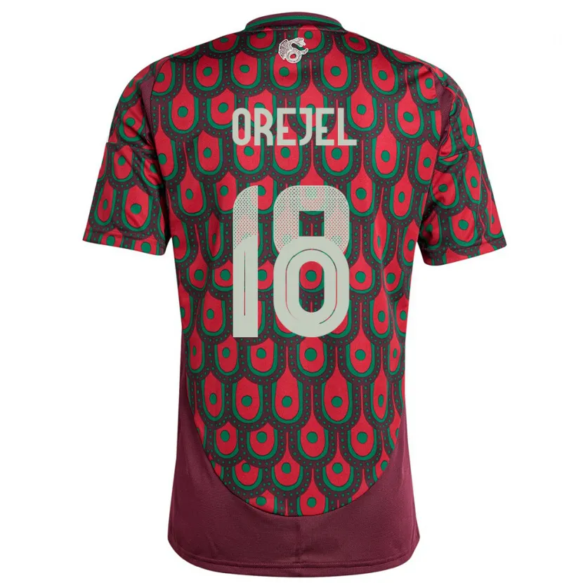 Danxen Damen Mexiko Jocelyn Orejel #18 Kastanienbraun Heimtrikot Trikot 24-26 T-Shirt