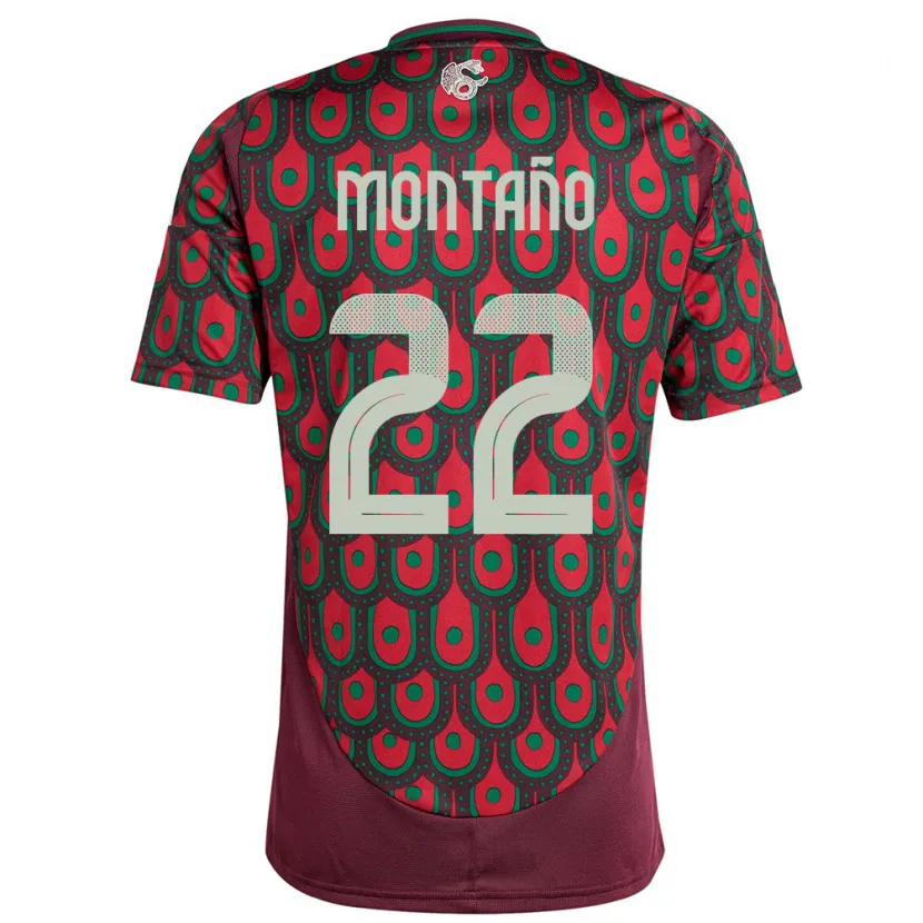 Danxen Damen Mexiko Andres Montano #22 Kastanienbraun Heimtrikot Trikot 24-26 T-Shirt