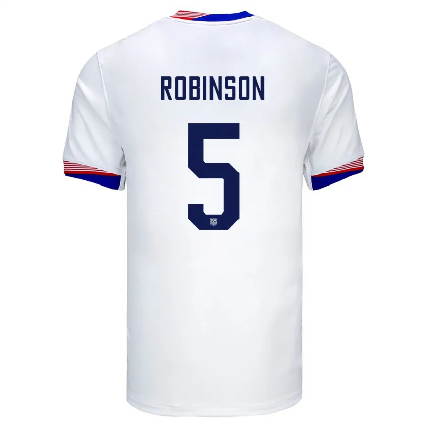 Danxen Damen Vereinigte Staaten Antonee Robinson #5 Weiß Heimtrikot Trikot 24-26 T-Shirt
