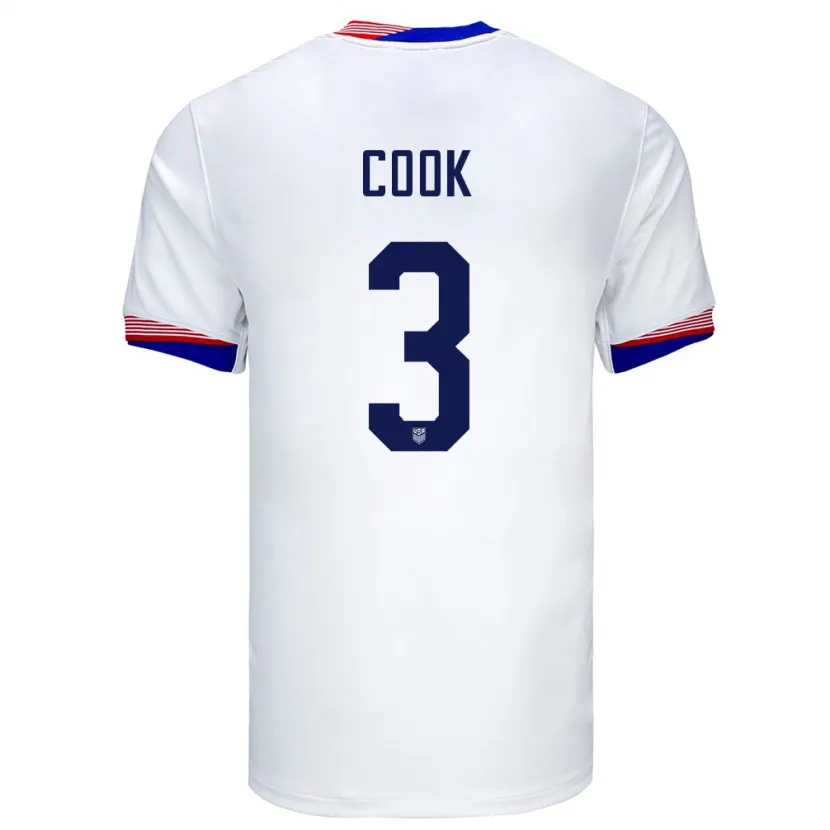 Danxen Damen Vereinigte Staaten Alana Cook #3 Weiß Heimtrikot Trikot 24-26 T-Shirt