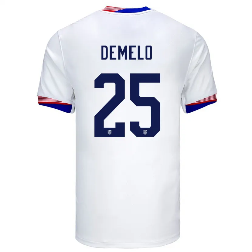 Danxen Damen Vereinigte Staaten Savannah Demelo #25 Weiß Heimtrikot Trikot 24-26 T-Shirt