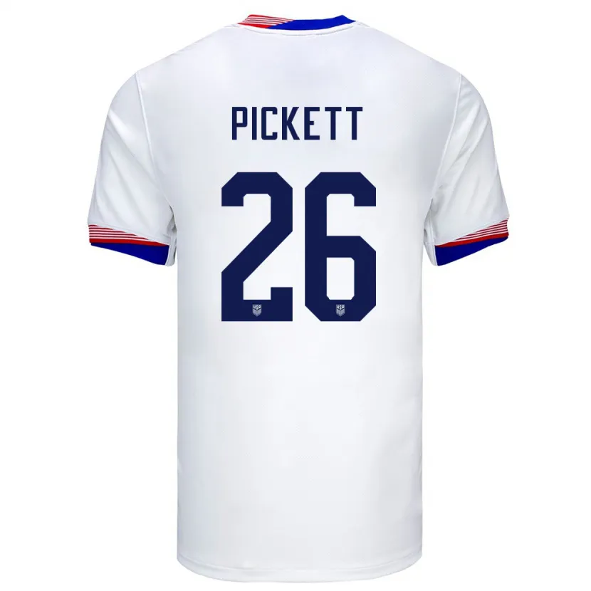 Danxen Damen Vereinigte Staaten Carson Pickett #26 Weiß Heimtrikot Trikot 24-26 T-Shirt