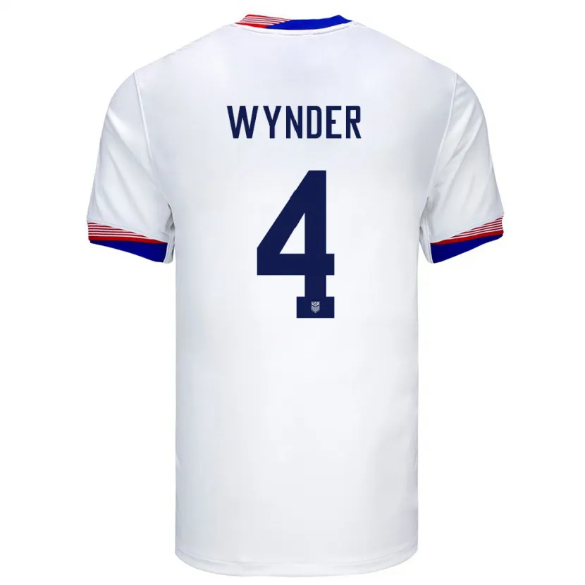 Danxen Damen Vereinigte Staaten Joshua Wynder #4 Weiß Heimtrikot Trikot 24-26 T-Shirt