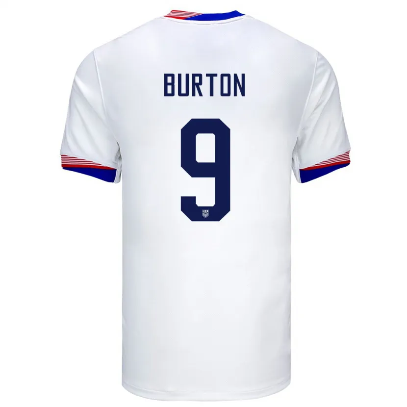 Danxen Damen Vereinigte Staaten Micah Burton #9 Weiß Heimtrikot Trikot 24-26 T-Shirt