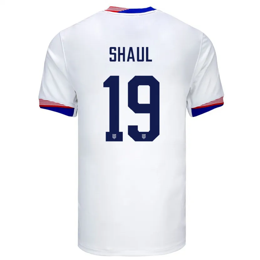 Danxen Damen Vereinigte Staaten Ian Shaul #19 Weiß Heimtrikot Trikot 24-26 T-Shirt