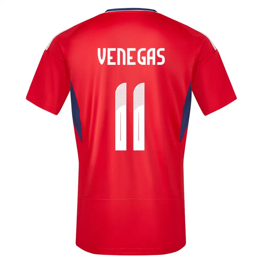 Danxen Damen Costa Rica Johan Venegas #11 Rot Heimtrikot Trikot 24-26 T-Shirt