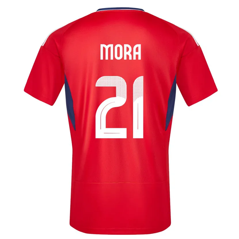 Danxen Damen Costa Rica Carlos Mora #21 Rot Heimtrikot Trikot 24-26 T-Shirt
