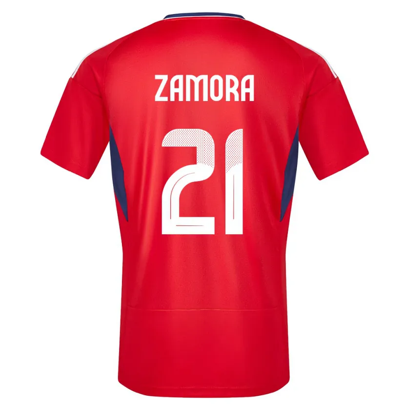 Danxen Damen Costa Rica Alvaro Zamora #21 Rot Heimtrikot Trikot 24-26 T-Shirt