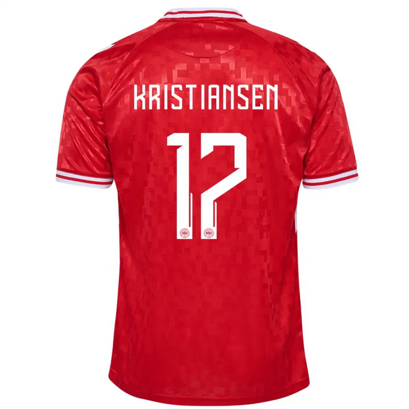 Danxen Damen Dänemark Victor Kristiansen #17 Rot Heimtrikot Trikot 24-26 T-Shirt