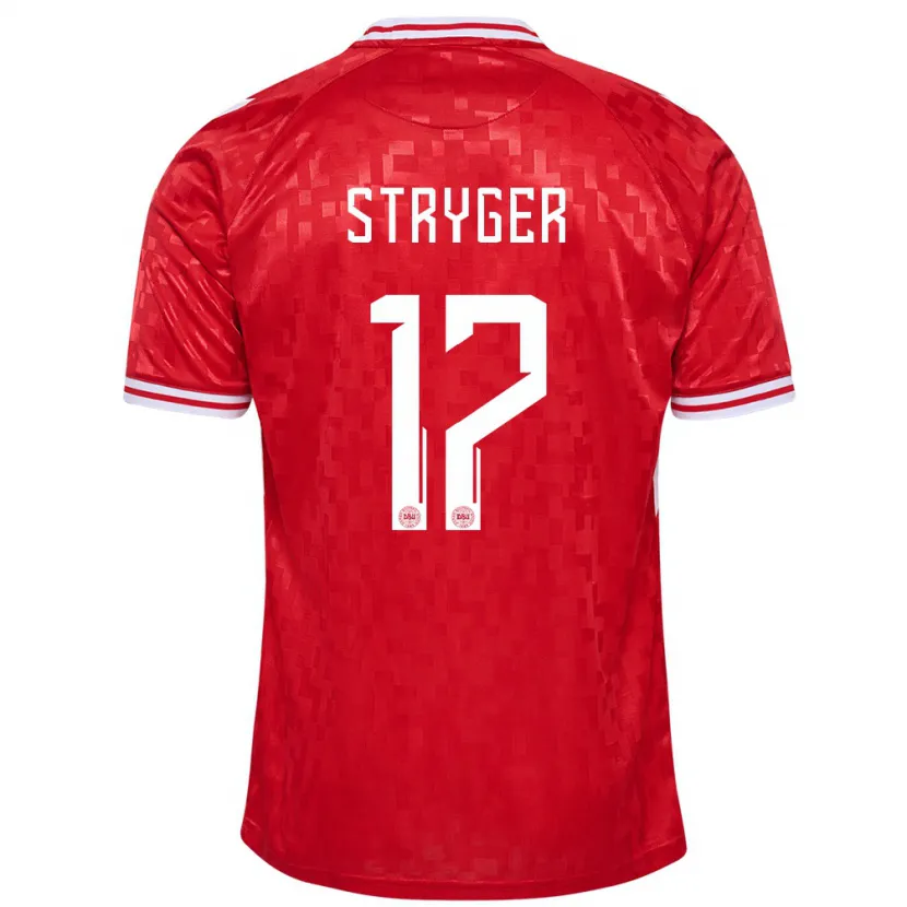 Danxen Damen Dänemark Jens Stryger Larsen #17 Rot Heimtrikot Trikot 24-26 T-Shirt