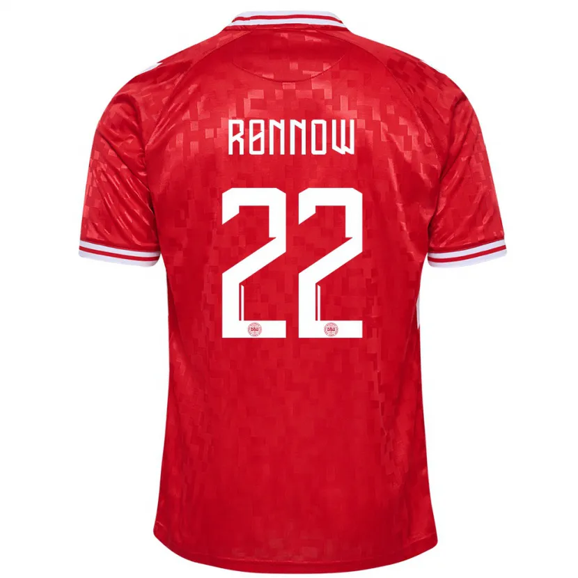 Danxen Damen Dänemark Frederik Rønnow #22 Rot Heimtrikot Trikot 24-26 T-Shirt