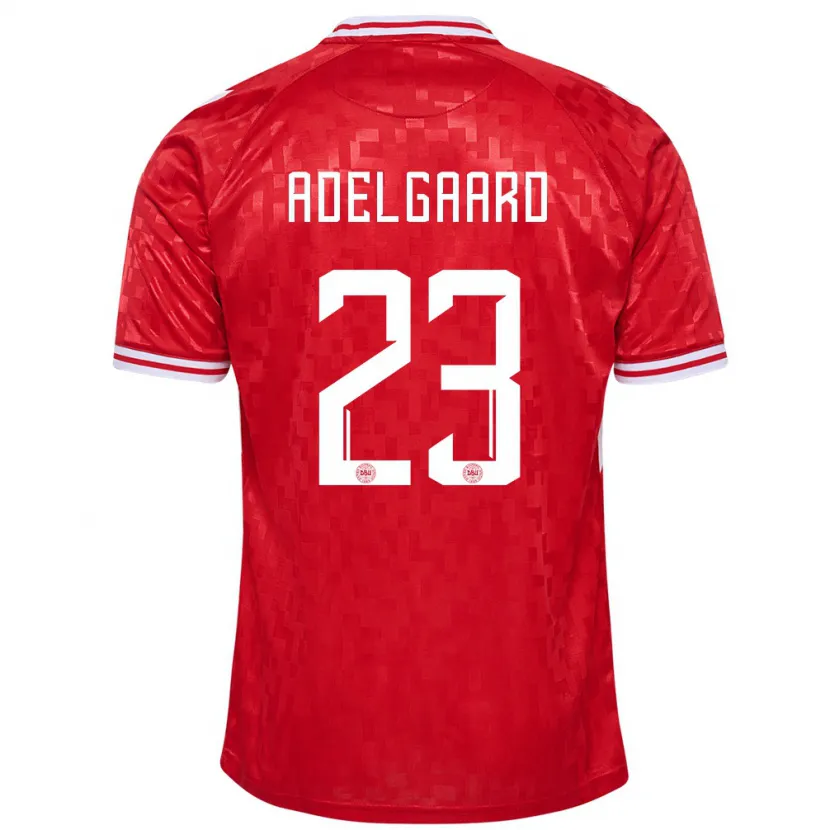 Danxen Damen Dänemark Aske Adelgaard #23 Rot Heimtrikot Trikot 24-26 T-Shirt