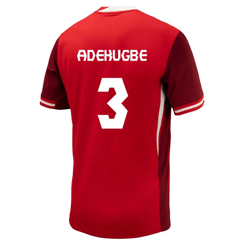 Danxen Damen Kanada Samuel Adekugbe #3 Rot Heimtrikot Trikot 24-26 T-Shirt