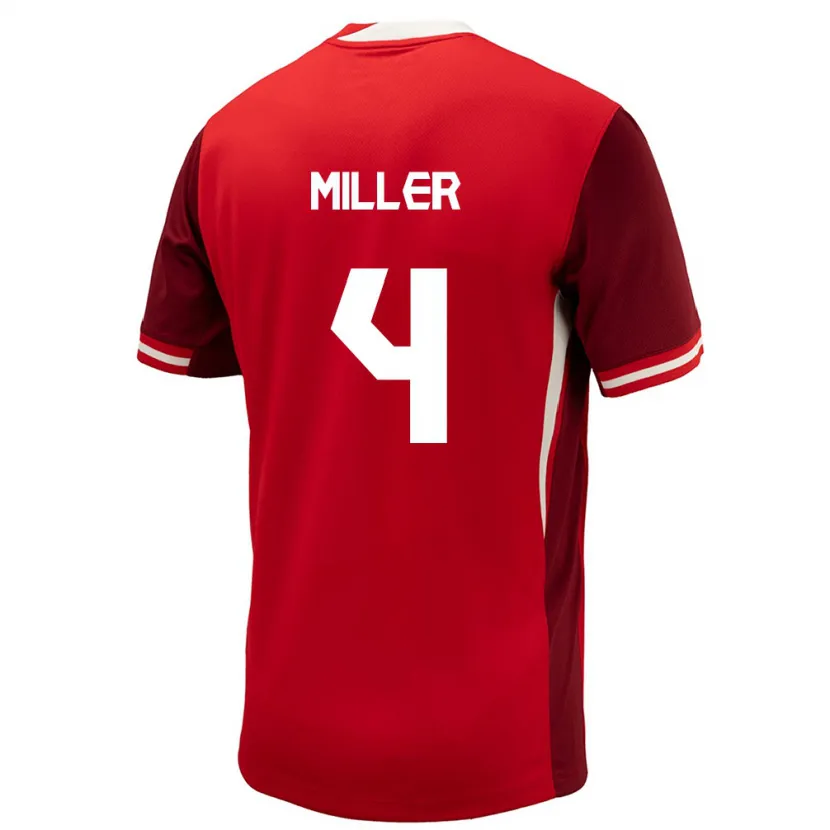 Danxen Damen Kanada Kamal Miller #4 Rot Heimtrikot Trikot 24-26 T-Shirt