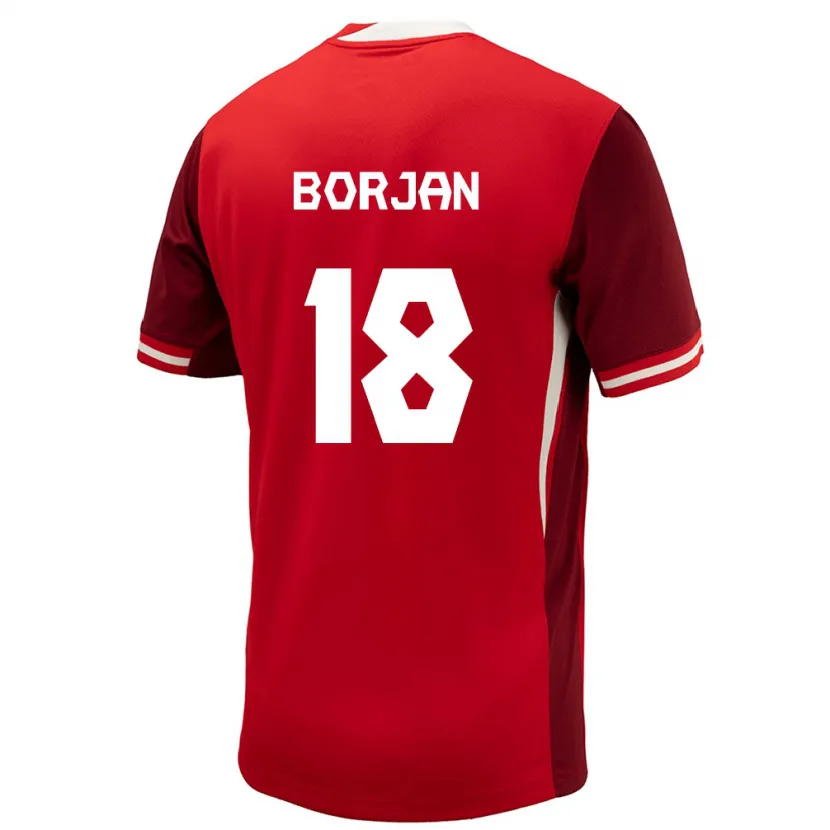 Danxen Damen Kanada Milan Borjan #18 Rot Heimtrikot Trikot 24-26 T-Shirt