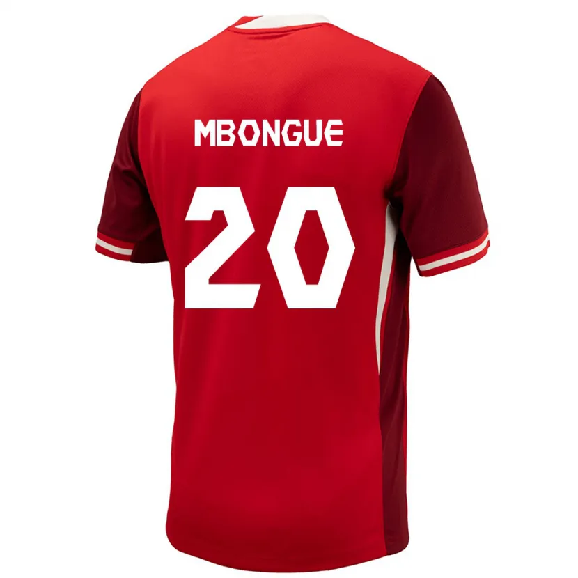 Danxen Damen Kanada Hugo Mbongue #20 Rot Heimtrikot Trikot 24-26 T-Shirt