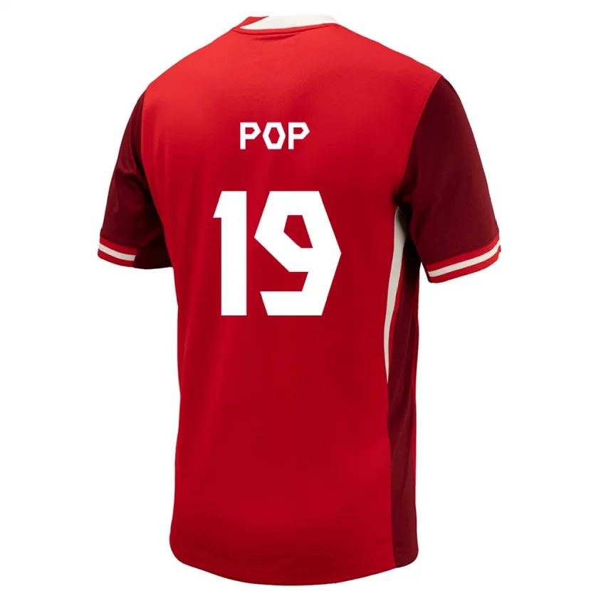 Danxen Damen Kanada Erik Pop #19 Rot Heimtrikot Trikot 24-26 T-Shirt