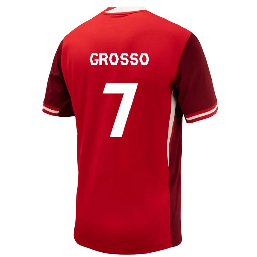 Danxen Damen Kanada Julia Grosso #7 Rot Heimtrikot Trikot 24-26 T-Shirt