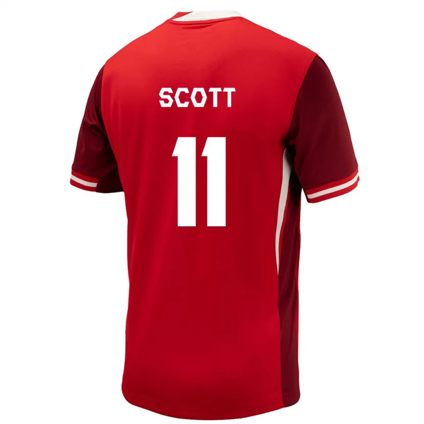 Danxen Damen Kanada Desiree Scott #11 Rot Heimtrikot Trikot 24-26 T-Shirt