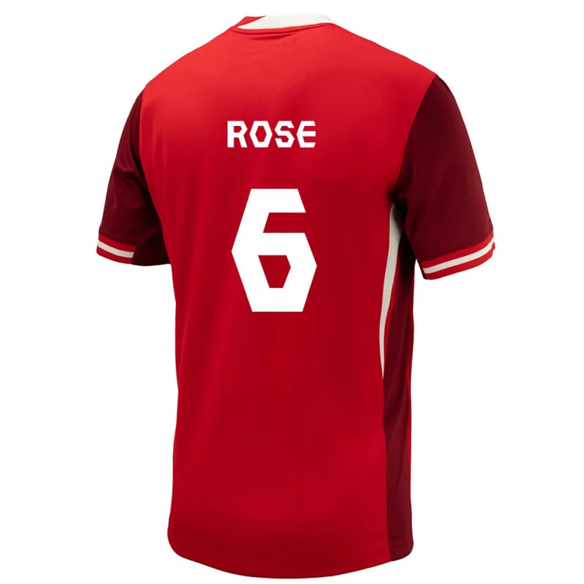 Danxen Damen Kanada Deanne Rose #6 Rot Heimtrikot Trikot 24-26 T-Shirt