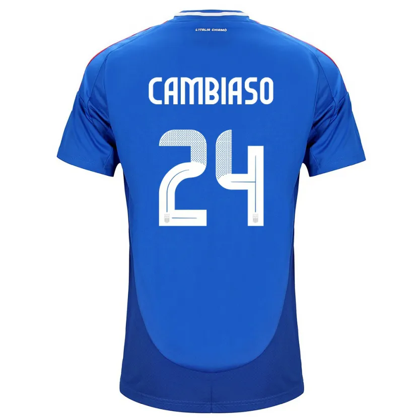 Danxen Damen Italien Andrea Cambiaso #24 Blau Heimtrikot Trikot 24-26 T-Shirt