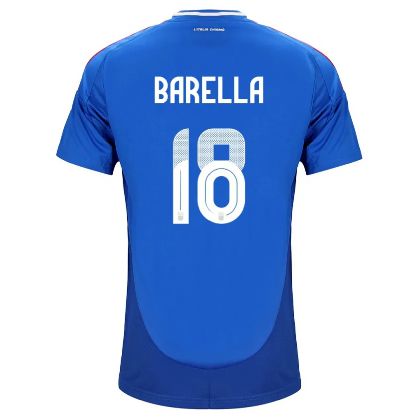Danxen Damen Italien Nicolò Barella #18 Blau Heimtrikot Trikot 24-26 T-Shirt