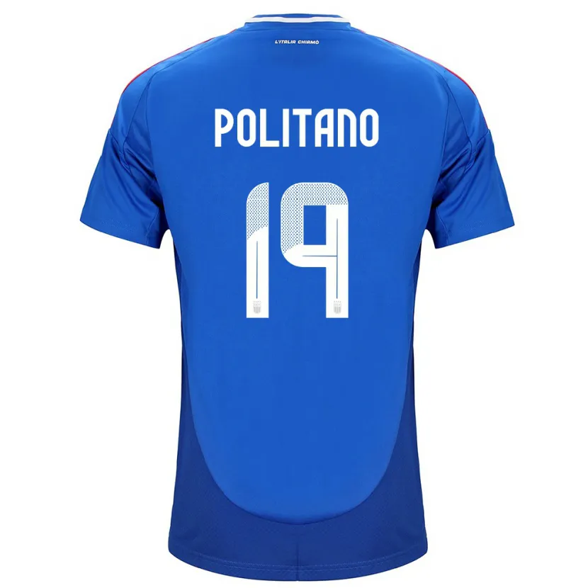 Danxen Damen Italien Matteo Politano #19 Blau Heimtrikot Trikot 24-26 T-Shirt