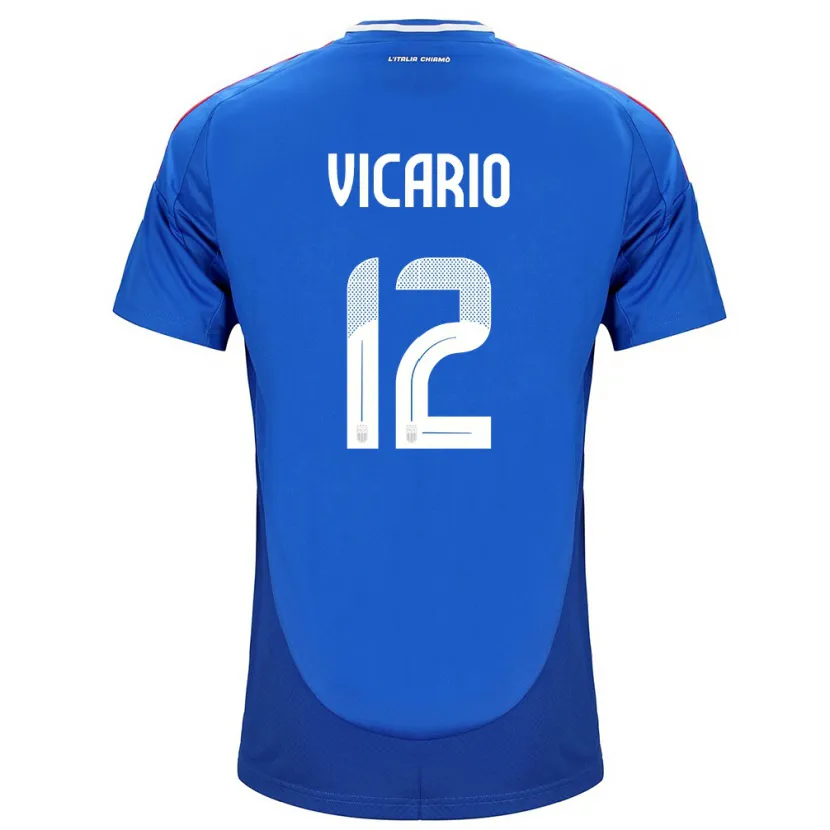 Danxen Damen Italien Guglielmo Vicario #12 Blau Heimtrikot Trikot 24-26 T-Shirt