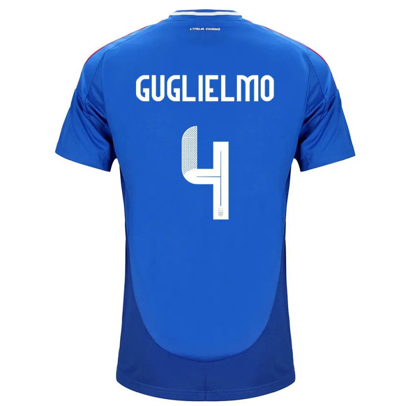 Danxen Damen Italien Lucia Di Guglielmo #4 Blau Heimtrikot Trikot 24-26 T-Shirt