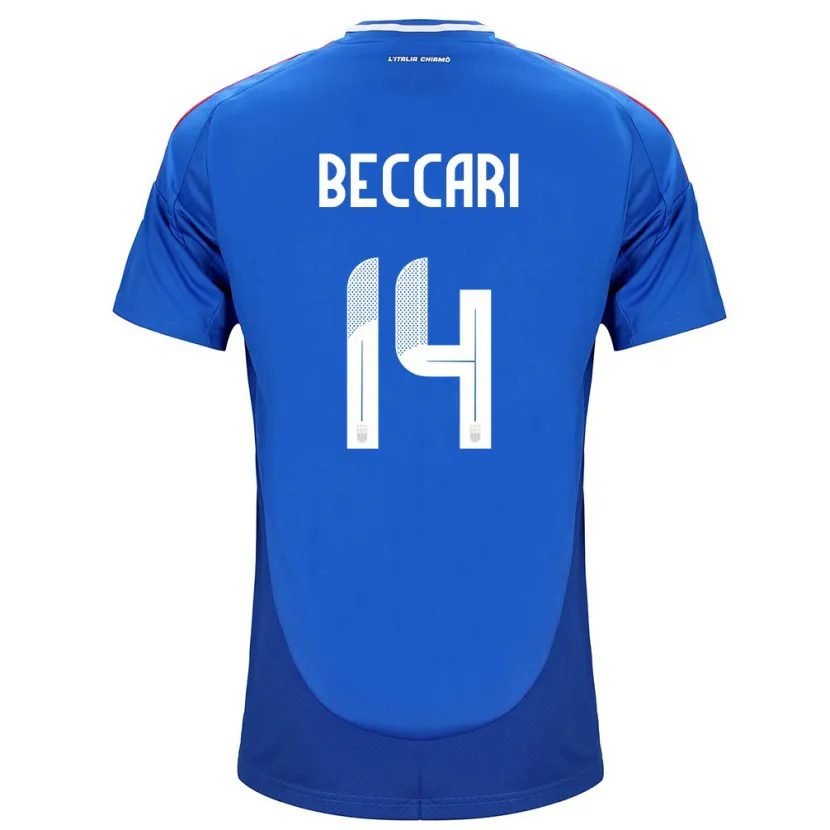 Danxen Damen Italien Chiara Beccari #14 Blau Heimtrikot Trikot 24-26 T-Shirt