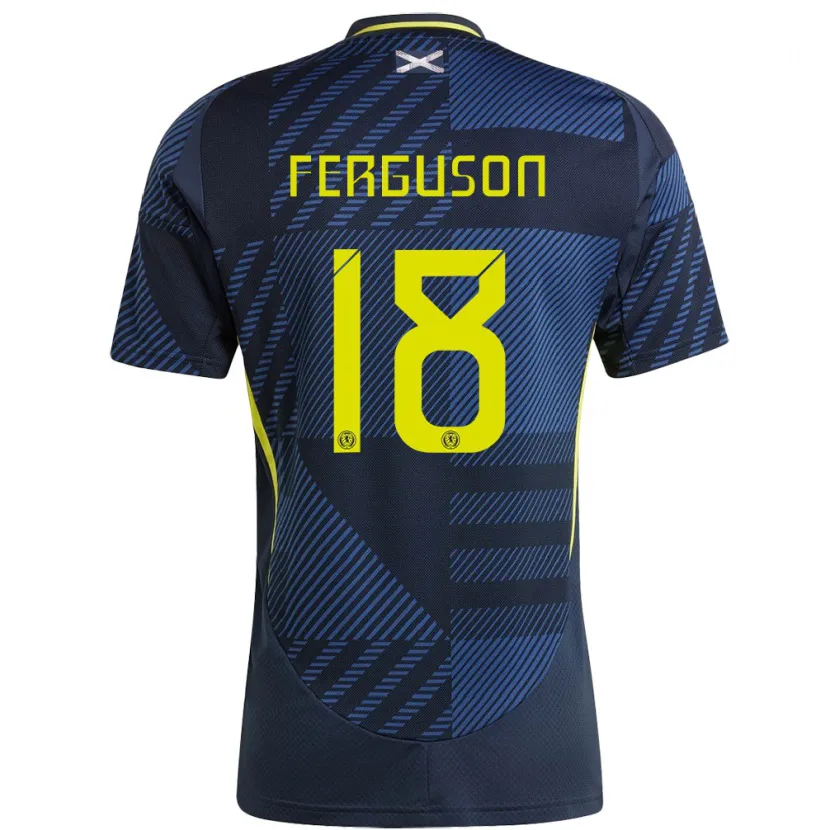 Danxen Damen Schottland Lewis Ferguson #18 Dunkelblau Heimtrikot Trikot 24-26 T-Shirt