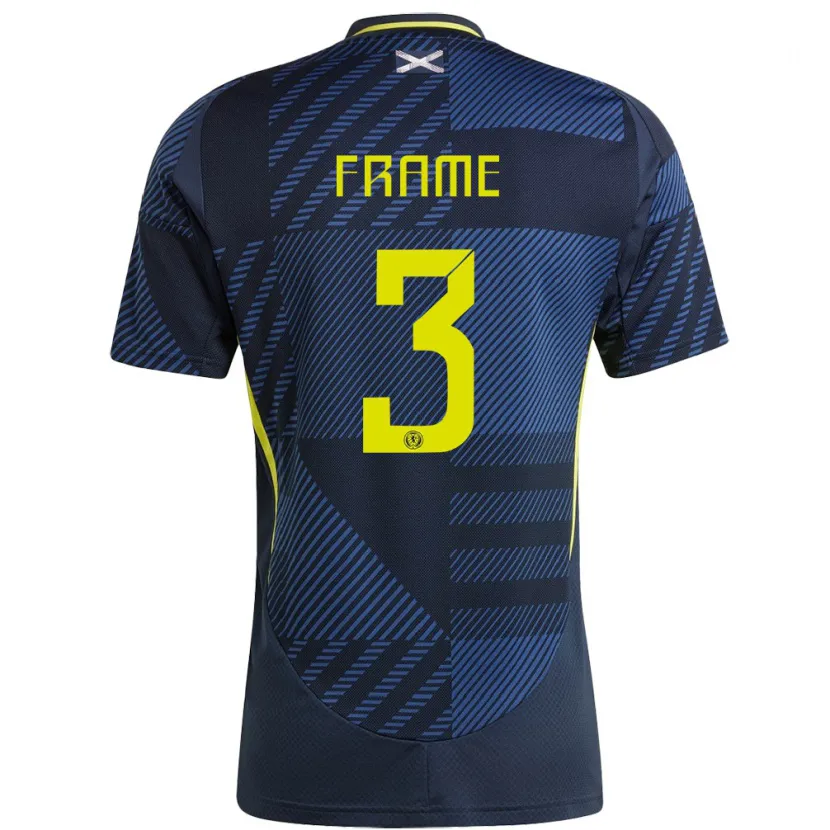 Danxen Damen Schottland Mitchel Frame #3 Dunkelblau Heimtrikot Trikot 24-26 T-Shirt