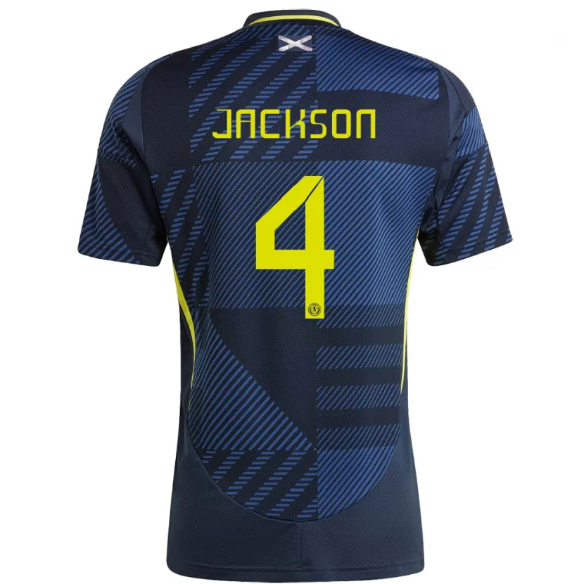 Danxen Damen Schottland Louis Jackson #4 Dunkelblau Heimtrikot Trikot 24-26 T-Shirt
