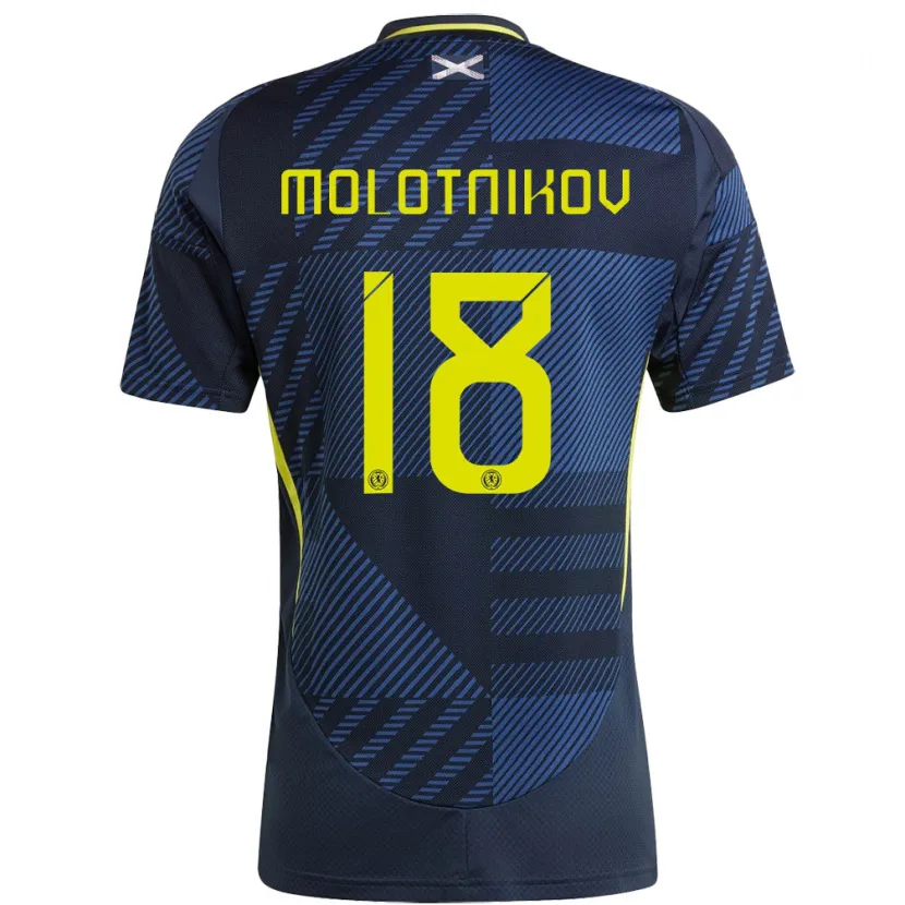 Danxen Damen Schottland Rudi Molotnikov #18 Dunkelblau Heimtrikot Trikot 24-26 T-Shirt