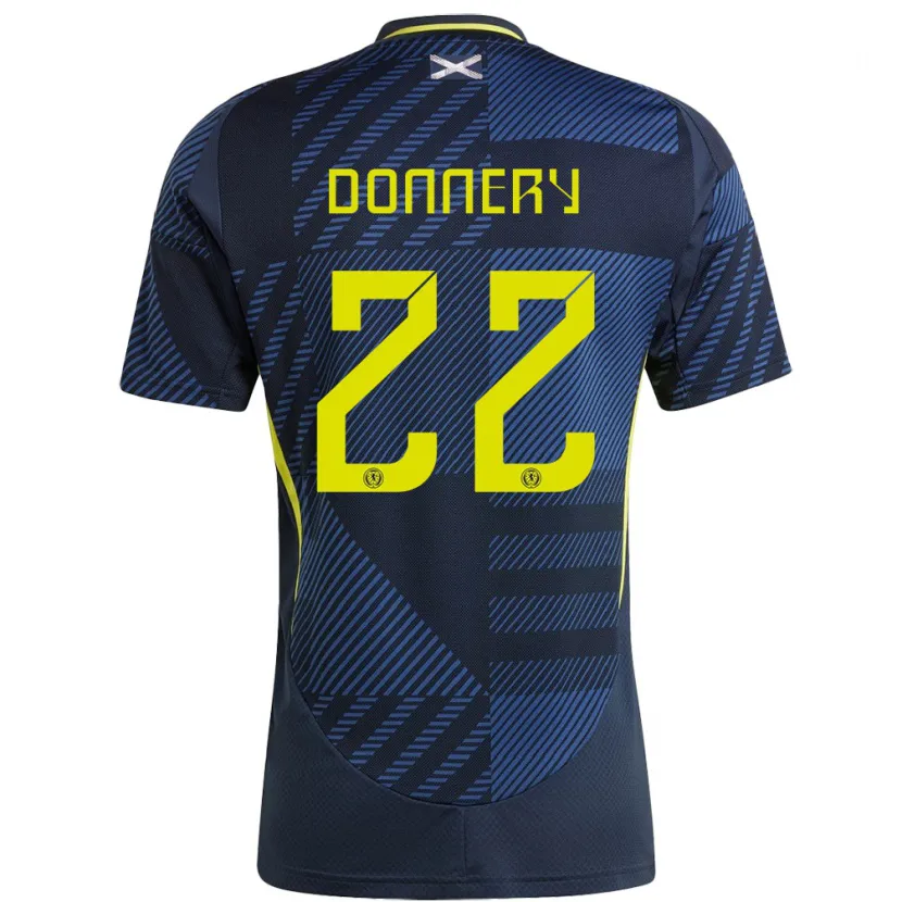 Danxen Damen Schottland Julian Donnery #22 Dunkelblau Heimtrikot Trikot 24-26 T-Shirt