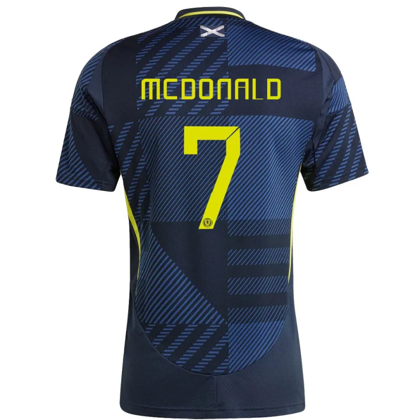 Danxen Damen Schottland Josh Mcdonald #7 Dunkelblau Heimtrikot Trikot 24-26 T-Shirt