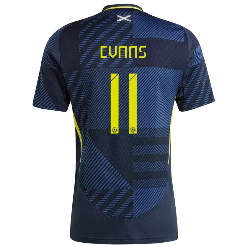 Danxen Damen Schottland Lisa Evans #11 Dunkelblau Heimtrikot Trikot 24-26 T-Shirt