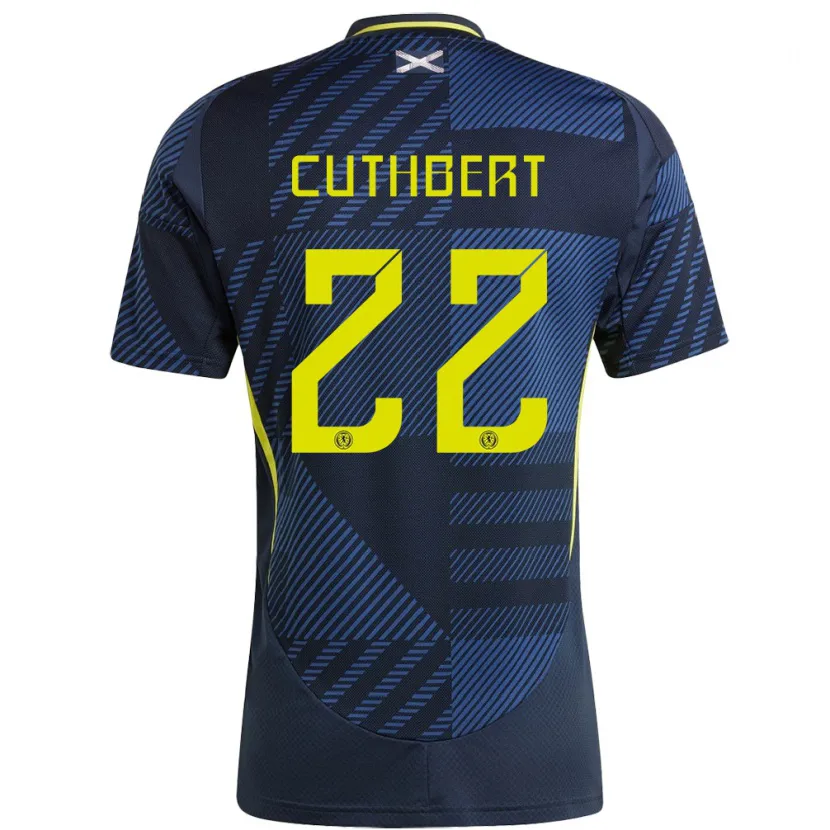 Danxen Damen Schottland Erin Cuthbert #22 Dunkelblau Heimtrikot Trikot 24-26 T-Shirt