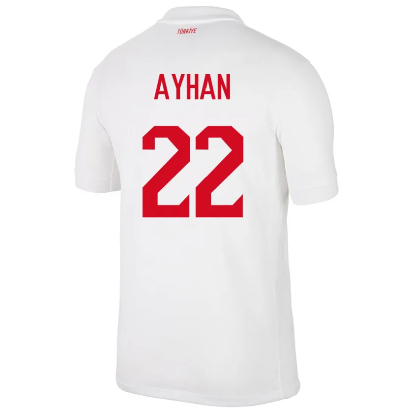 Danxen Damen Türkei Kaan Ayhan #22 Weiß Heimtrikot Trikot 24-26 T-Shirt