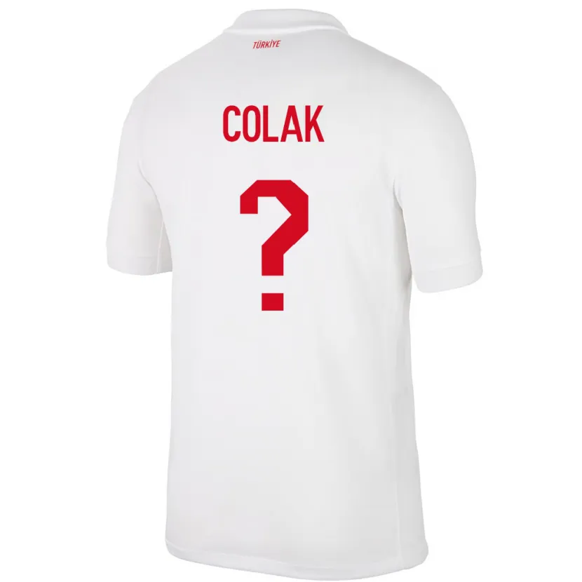 Danxen Damen Türkei Furkan Çolak #0 Weiß Heimtrikot Trikot 24-26 T-Shirt