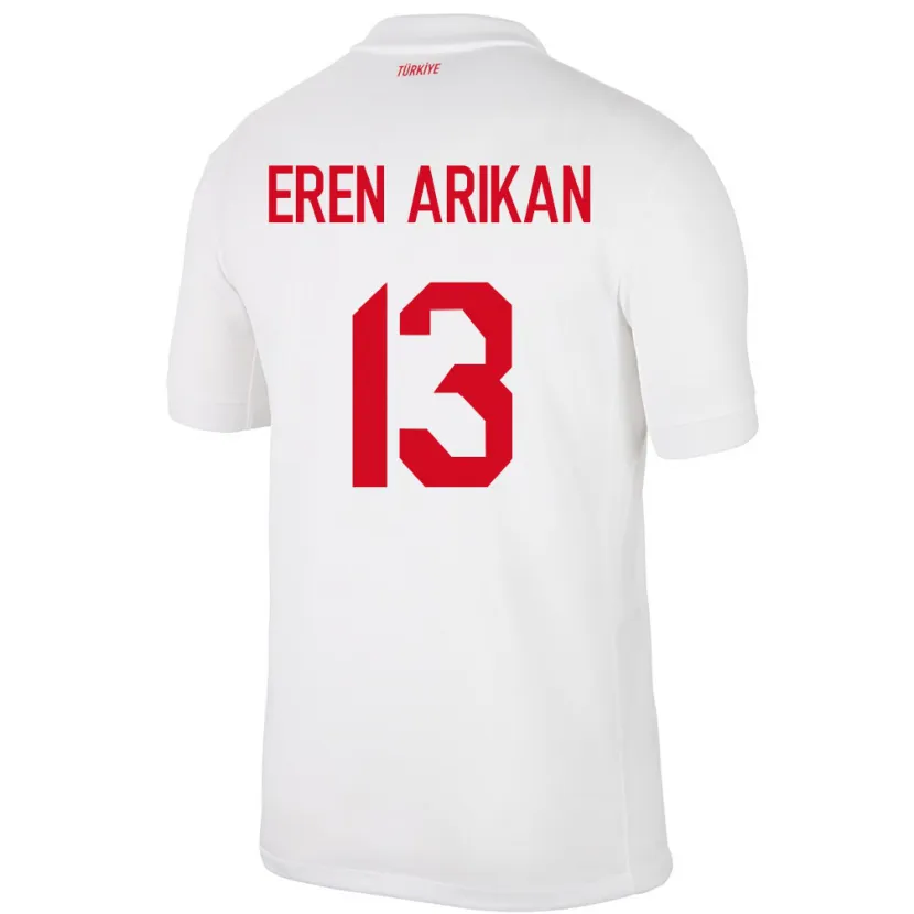 Danxen Damen Türkei Muhammed Eren Arıkan #13 Weiß Heimtrikot Trikot 24-26 T-Shirt
