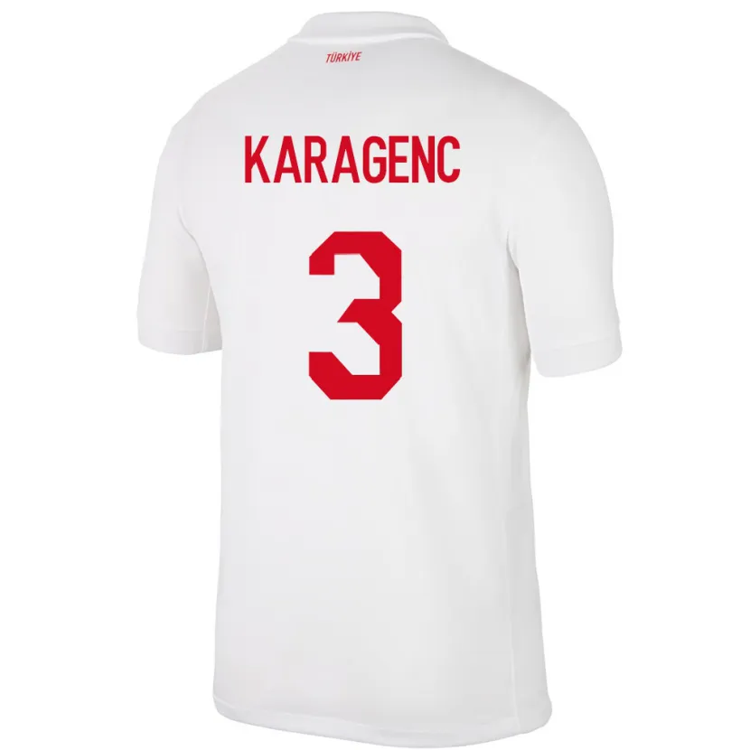 Danxen Damen Türkei Didem Karagenç #3 Weiß Heimtrikot Trikot 24-26 T-Shirt