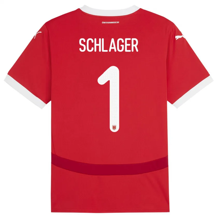 Danxen Damen Österreich Alexander Schlager #1 Rot Heimtrikot Trikot 24-26 T-Shirt