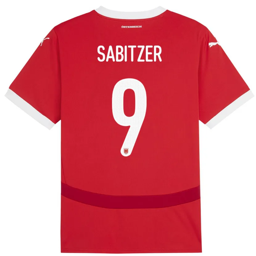 Danxen Damen Österreich Marcel Sabitzer #9 Rot Heimtrikot Trikot 24-26 T-Shirt