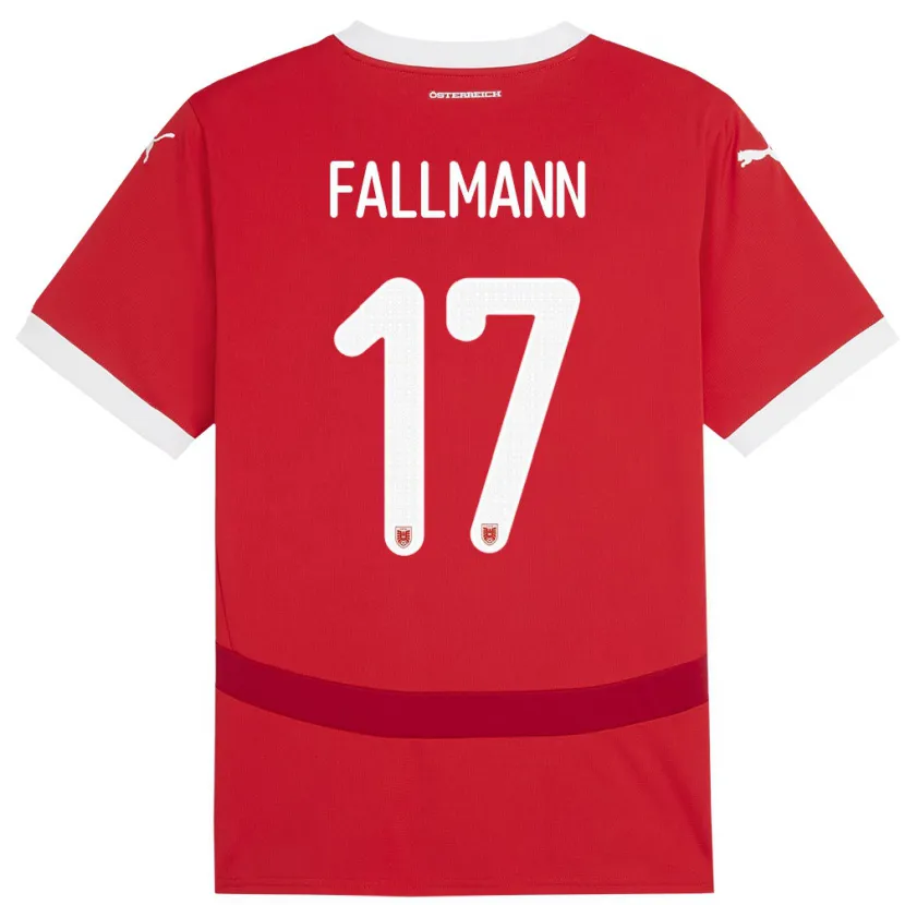 Danxen Damen Österreich Pascal Fallmann #17 Rot Heimtrikot Trikot 24-26 T-Shirt