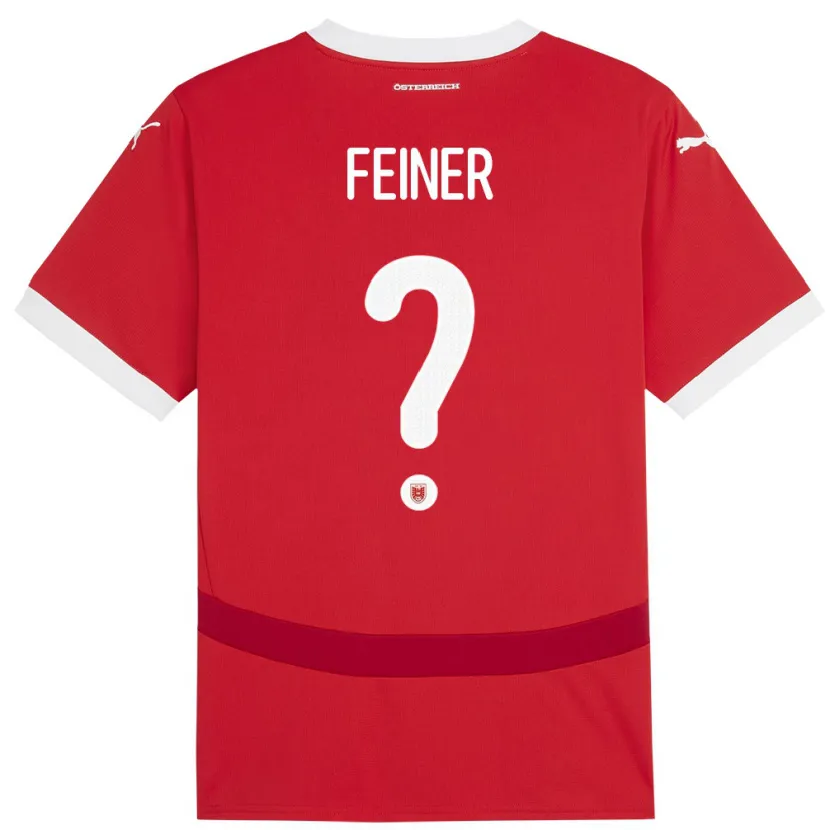 Danxen Damen Österreich Fabian Feiner #0 Rot Heimtrikot Trikot 24-26 T-Shirt