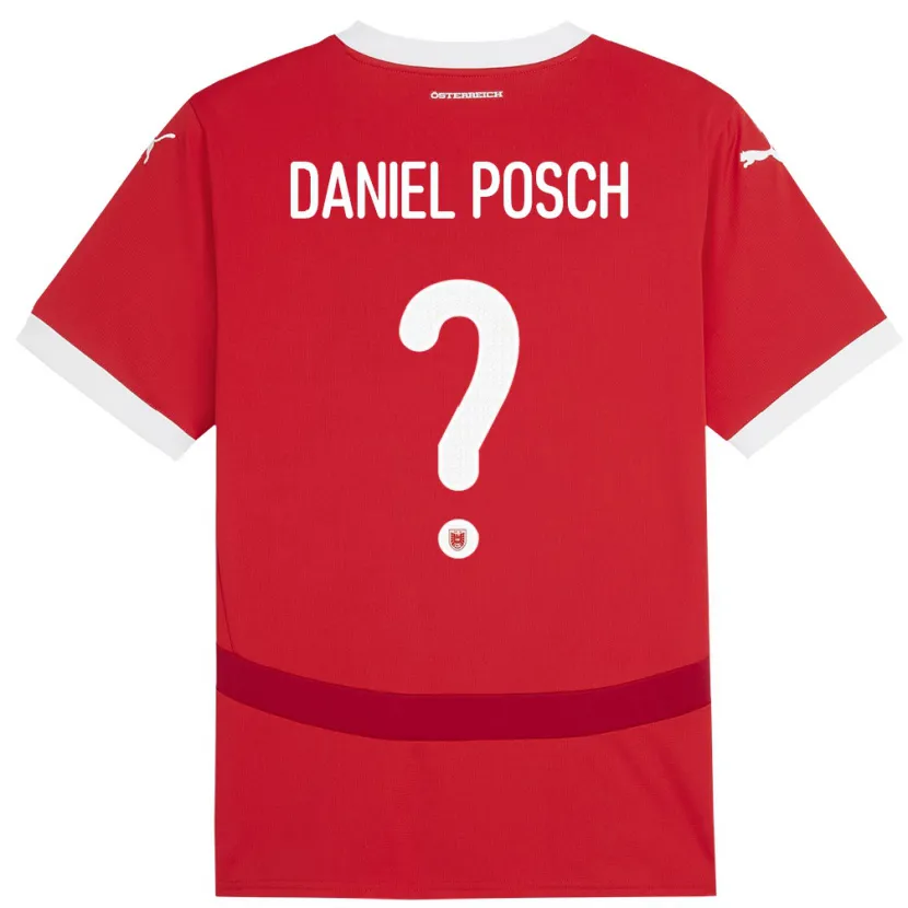 Danxen Damen Österreich Daniel Posch #0 Rot Heimtrikot Trikot 24-26 T-Shirt