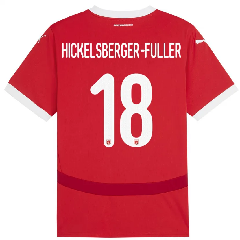Danxen Damen Österreich Julia Hickelsberger-Füller #18 Rot Heimtrikot Trikot 24-26 T-Shirt