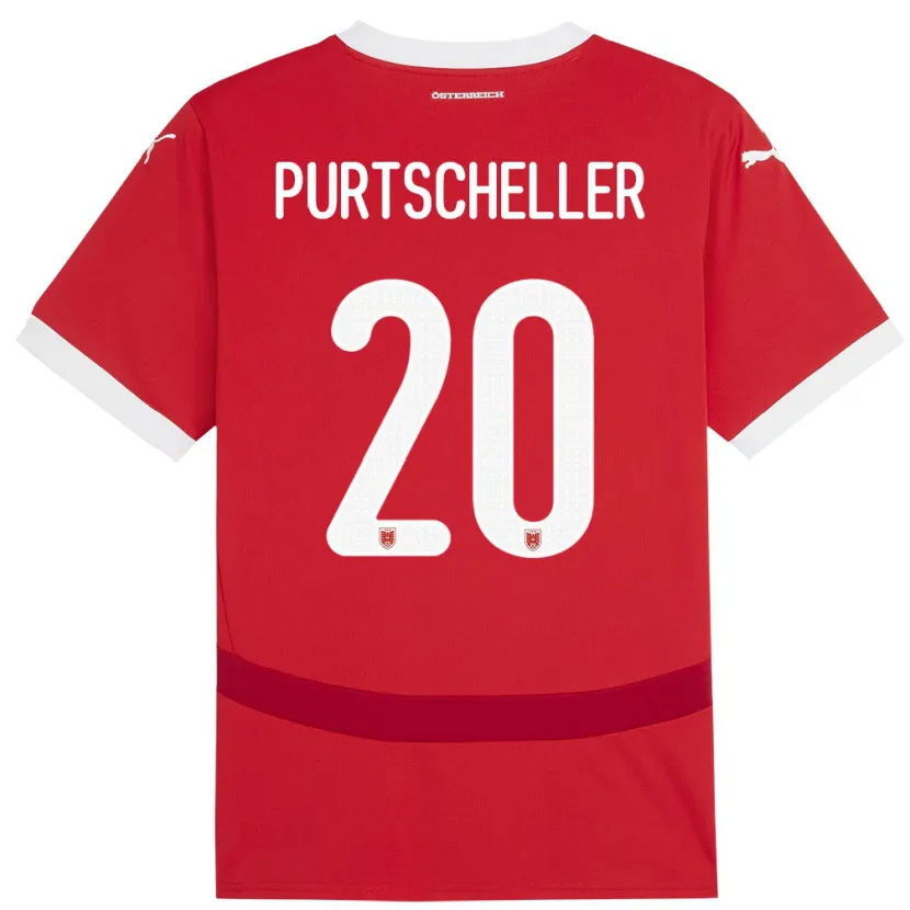 Danxen Damen Österreich Lilli Purtscheller #20 Rot Heimtrikot Trikot 24-26 T-Shirt