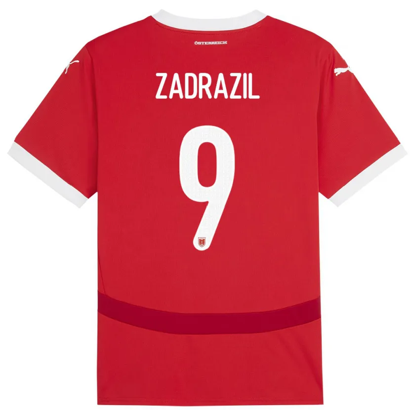 Danxen Damen Österreich Sarah Zadrazil #9 Rot Heimtrikot Trikot 24-26 T-Shirt